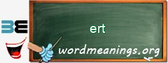 WordMeaning blackboard for ert